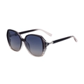 Lunettes de soleil carrées polarisées avec monture dégradée violette et strass - Monture Gris Violet Lentille Thé Gris (C5)