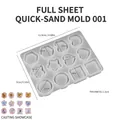 Molde de silicona de 12 cavidades para colgantes de resina con formas geométricas - Arena Movediza Geométrica de Rejilla Múltiple