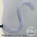Grey plush cat cosplay set including furry tail, cat ears headband and bell collar - One Size / Meow Cat Tail-Grey