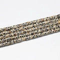 Natural Dalmatian Jasper spacer beads in cream with black spots for DIY jewelry making - 3x6mm (110pcs) / Spotted Stone