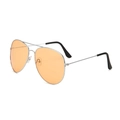 Silver Frame Orange Yellow Lens
