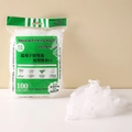Pack of 100 white mesh kitchen sink strainers for residue filtering and drain protection - 100 PCS Drawstring Type