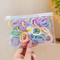 Coleteros de colores en bolsa transparente con margaritas y alta elasticidad - 8# Borde Festoneado Color Claro 50Uds Bolsa de Margarita