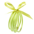 Set di bracciali glitterati verde-giallo neon con fiocco decorativo in raso - Set di braccialetti glitter giallo verde con fiocco (30038)