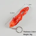Porte-clés homard réaliste orange de 11,2 cm avec texture détaillée de la carapace - Modèle Porte-clés