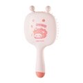 Spazzola per capelli rosa con orecchie da cartone animato e stampa Happy Every Day - Sacchetto OPP / Rosa (Macaroon)