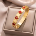 190 Gold And Red Bracelet