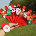 Kerst thema klaparmbanden met pluche Kerstman en rendier voor vakantiecadeaus voor kinderen - Kerst Pluche Klaparmband 1st