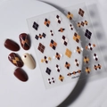 Detailed view of FEB-678 5D embossed nail decals with retro British argyle patterns - British Retro Argyle Style (FEB-678)