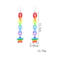 Detail showing rainbow chain earrings with star pendant and size specs 11.5cm length - Rainbow Chain Star