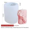 3D elk deer head cylinder silicone mold for DIY candles and aromatherapy plaster crafts - Moose Cylinder