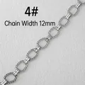 Dettaglio catena in acciaio inossidabile da 12mm con anelli ovali e connettori - Stile 4 (12mm/Metro)