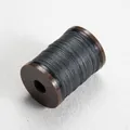 0.4mm dark grey waxed polyester thread on brown spool for leather sewing crafts - 0.4mm/110m / #21 Grey