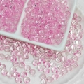 Pink gradient 6mm jelly glass beads in a white bowl for DIY jewelry making - Light Pink Jelly Beads (6mm)