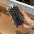 Dicke elastische Haargummis im transparenten Behälter für stilvolles Haarstyling - 1 Dose Schwarz (6 Stück/Packung)