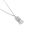 Collana acchiappasogni minimalista in acciaio inossidabile argento con tre piume pendenti - Nappina Acchiappasogni / Argento