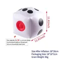 Dado gonfiabile in PVC da 30 cm bianco con punti rossi e neri per giochi e feste - 30CM Stile Punto Rosso