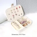 Perlweiße Reise-Schmuckschatulle aus PU-Leder mit Maßen 16x11x5cm für Ringe und Ketten - Nr. 1 (16*11*5cm) / Perlweiß