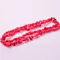 Irregular vibrant red turquoise stone chips necklace for DIY jewelry making and healing - Rose Red