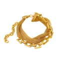 Dettaglio di un bracciale multistrato in acciaio inossidabile dorato con maglia a rete - CK1002 Bracciale Oro