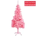 150cm pink artificial Christmas tree with 400 PVC tips and stable metal stand base - 150cm Pink PVC Tree