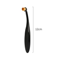 Brosse ergonomique noire pour taches de larmes d'animaux, poils jaunes denses, 12cm - Noir