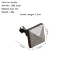 Vintage pyramid cast iron drawer handle with rustic texture and 2.5cm screw - Small Square Pyramid Knob