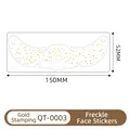 Golden freckle tattoo sticker QT-0003 waterproof face decals measuring 150x52mm - Gold Foil Dotted Freckles (QT-003) / Gold