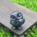 Lapis Lazuli natural stone owl figurine handcrafted with blue crystal minerals - Blue Sodalite