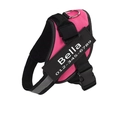 Adjustable rose red K9 dog harness with breathable mesh, reflective strips and custom ID tag - Rose Red