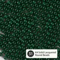 4mm dark green opaque lacquer glass seed beads for DIY jewelry making accessories - EU 31