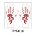 Brown-red lace henna tattoo sticker waterproof temporary hand tattoo variant SKU HN-010 - 220X210MM / HN-010