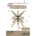 22 inch cream white exploding star foil balloon for party decoration one piece pack - Cream White