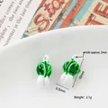 Cute cabbage-shaped enamel alloy pendants in green and white for DIY jewelry - 22# Chinese Cabbage