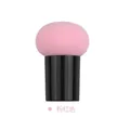 Pink mushroom head makeup sponge with black handle for smooth foundation application - Pink + Handle / Pink