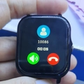 Black square smartwatch featuring integrated Bluetooth calling interface and touch screen - Bare Head (No Band or Box) / Black