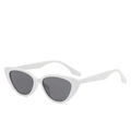 Occhiali da sole cat-eye retrò con montatura bianca e lenti grigio scuro trendy - Montatura Bianca Lenti Grigie