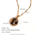 Collana in acciaio inossidabile 316L placcato oro 18K con ciondolo sole luna e zirconi AAA - Stile Sole Luna Stella Conchiglia Nera / Oro 18K
