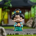 Niedliche Tang-Dynastie Harzfigur in grünem Hanfu mit einem traditionellen Fächer - Tang Dame B Mit Fächer