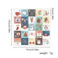 Christmas countdown calendar stickers 1-25 with size 3.5cm and dimensions 19.5cm - T7711 Countdown 1-25