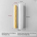 White silicone column mold and yellow candle with diamond texture pattern - Diamond Texture Style (J-0609)