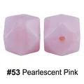 Perline ottagonali in silicone 17mm rosa perlato numero 53 per gioielli fai da te neonati - 53# Rosa Perlato