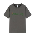 T-shirt en coton gris foncé avec imprimé floral Mother's Day et col rond classique - XS / Gris Foncé / Mother's Day