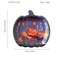Halloween pumpkin-shaped disposable paper plates with candle pattern, set of 10 pieces - 7 Inch Ghost Pumpkin Paper Plate