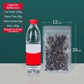 Frosted self-sealing pouch 12x20cm size comparison with mineral water bottle - Frosted Style / 12x20cm