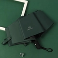 Dark green automatic folding UV umbrella with non-slip handle and sun protection coating - 8-Rib Automatic UV Black Glue / Dark Green