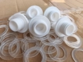 White threaded replacement stoppers and transparent sealing rings for hot water bottles - Replacement Sealing Gasket / 2000ml (Large)