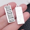 Antique silver finish piano keyboard rectangle charm for DIY jewelry making - Piano Keyboard (30x10mm-2.8g)