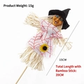 Halloween witch scarecrow decoration, red and white checkered pattern, 39cm total length - Witch Insert No. 5