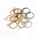 DIY leverback earring hooks in gold, silver, bronze and gunmetal finish for jewelry - 13x15mm (50Pcs/Bag) / Multicolor